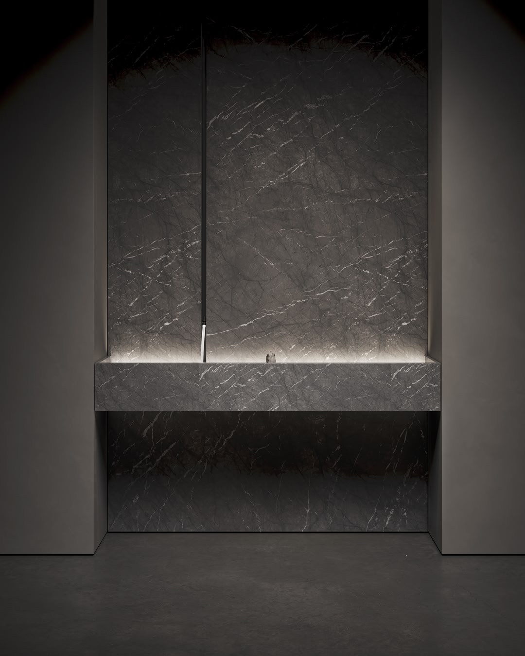 the force of water that breaks matter