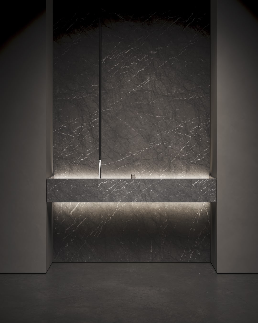 the force of water that breaks matter