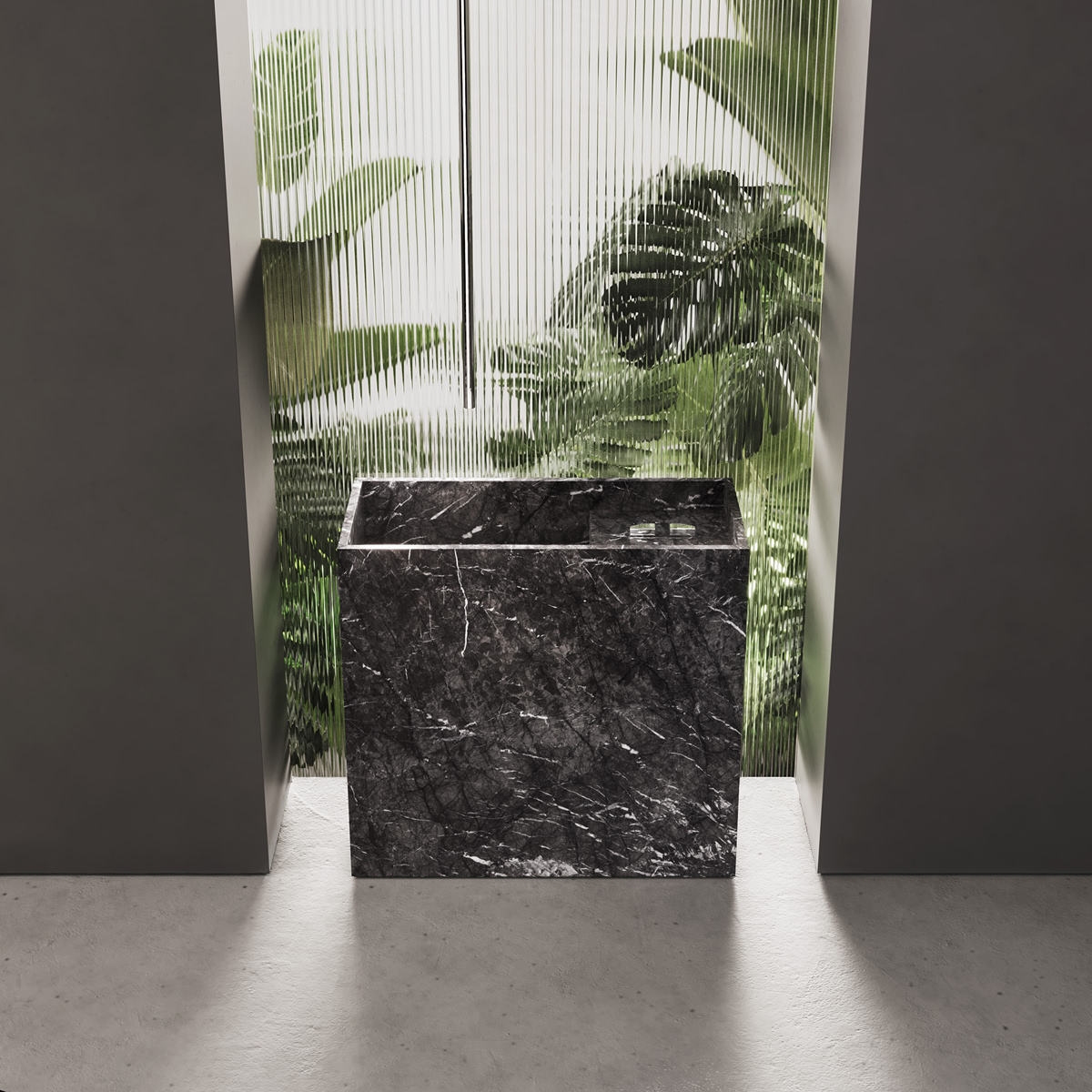 a continuous interplay between the reflections of these metallic nuggets and the water